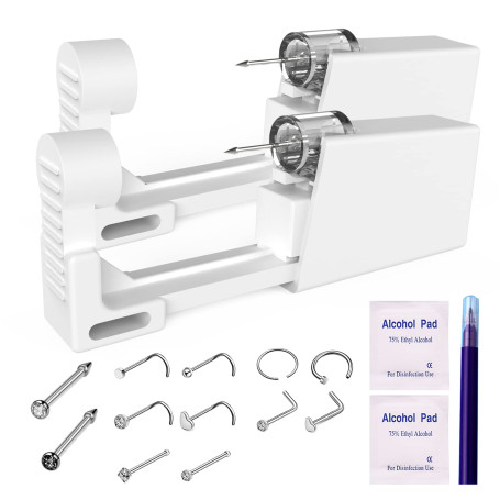 KAIQIKAIXI 2 Packs de kit de perçage du nez