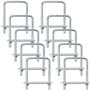 BLUESEABUY 10 Pièces Boulons en U M6 50 x 80 mm Acier Inoxydable U-Boulons avec Écrous et Plaque de Cadre pour Remorque Fixation