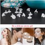 530 Pièces Fermoirs de Boucles d'Oreilles 10 Styles Poussette Boucle Oreilles en Métal Caoutchouc Plastique Sécurisé Fermoirs Bo