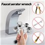 BNGXR Clé de Montage pour Aérateur, Clé pour Aérateur de Robinet, Outil de Remplacement de Mousseur, Démontage et Nettoyage Faci