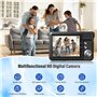 Appareil Photo Numérique 56MP 4K Compact Caméra Zoom Numérique 20X Digital Camera avec Carte de 32 Go pour Étudiant Adulte Début