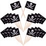 100 Pièces Cocktail de Pirate Drapeaux de Cure-Dents Gâteaux Toppers pour la Nourriture