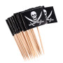 100 Pièces Cocktail de Pirate Drapeaux de Cure-Dents Gâteaux Toppers pour la Nourriture, Apéritif, Cocktail, Décoration de Petit
