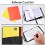 yongyongbuy Lot de cartes d'arbitre – Cartes rouges et jaunes avec sifflet en métal et cordon tour de cou, feuilles de résultat 