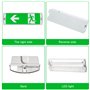 Vaileal Panneau de sortie LED d'urgence : IP65 5 W, lumière de sortie d'incendie à LED, éclairage d'urgence avec légendes de sor