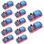 Lot de 12 modules relais 5 V : carte relais à 1 canal avec optocoupleur