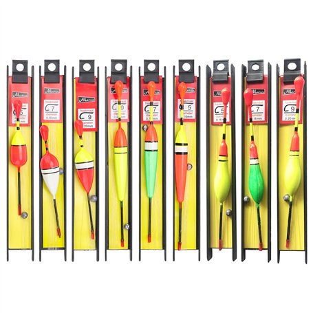 Flotteur Truite 9 Pièces Flotteur en Bois De Balsa Truite Bouchon Ensemble De Pose De Pêche avec Fil à Plomb