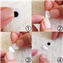 FANGZIDM 500 Pièces Yeux en Plastique Mobiles Autocollant Wiggle Eyes 4mm -12mm pour Bricolage Scrapbooking Jouets Accessoires
