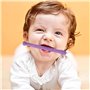 Anneau de dentition pour bébé, tube de dentition en silicone, jouet sensoriel à mâcher pour bébé, avec 1 brosse de nettoyage