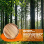 Lot de 2 Assiettes Rondes en Bois d'Acacia de 20 cm - Assiettes de Service Mini - Pour Présentation