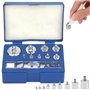 Lot de 17 poids de calibrage de précision en acier inoxydable - Kit de poids d'étalonnage pour balances de bijoux numériques - 1