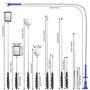 Lot de 6 miroirs d'inspection escamotables - Miroir télescopique - Outil magnétique télescopique avec lampe LED - Miroir d'inspe