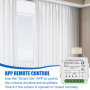 Tuya Lot de 2 modules d'interrupteur intelligent pour volet roulant WiFi 2,4 GHz Alexa Smart Commande de volet roulant, contrôle