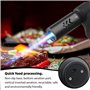 Lot de 2 chalumeaux de cuisine - Chalumeau Bunsen rechargeable - Flamme jet réglable - Caramélisation - Pour desserts, cuisine à