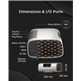 ViewSonic M10 Projecteur laser intelligent RVB portable avec haut-parleur Harman Kardon, argenté