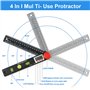 XTVTX Détecteur d'angle numérique, 0~999 ° Règle de rapporteur numérique Goniomètre de niveau à bulle Jauges d'angle électroniqu