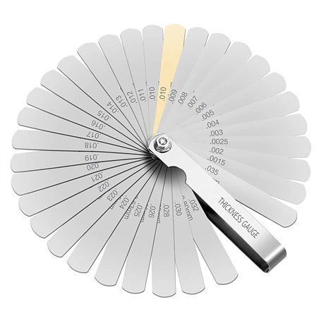 XTVTX Jeu de jauges d'épaisseur 32 lames en acier métriques et impériales jauges d'épaisseur outil de mesure