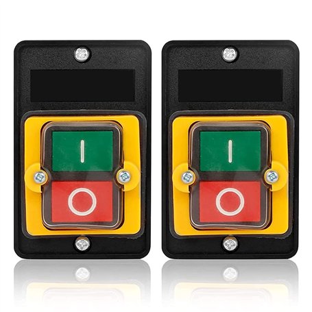 XTVTX 2 pièces Bouton-poussoir AC220V / 380V 10A Bouton-poussoir Imperméable Bouton Poussoir ON/OFF Utilisé pour Machines Textil