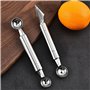 2 Pcs Outil à Découper les Fruits Éplucheur de Fruits Cuillère de Melon, Couteau à Fruits,Cuisine Multifonction en Acier Inoxyda