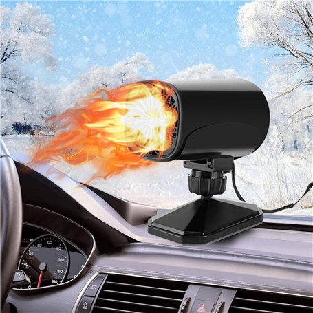 COMBLU Chauffage de voiture portable 150 W 12 V Chauffage et dégivreur de voiture pour l'hiver