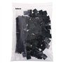 Faburo 100PCS Zip Tie Adhésifs Noir Collier de Serrage Supports Auto-Adhésifs 150mm x 2.5mm, Base de Serre-Câbles avec Attache C