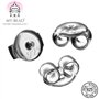 My-Bead 3 paires poussoirs embouts clous d'oreilles 5.5mm Argent 925 sans nickel forme de papillon Qualité par bijoutier DIY