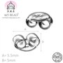 My-Bead 3 paires poussoirs embouts clous d'oreilles 5.5mm Argent 925 sans nickel forme de papillon Qualité par bijoutier DIY