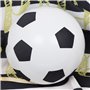 40 ballons de football imprimés, 2 rubans pour ballons et 1 drapeau de train, ballons en latex, ballons de football en latex, dé