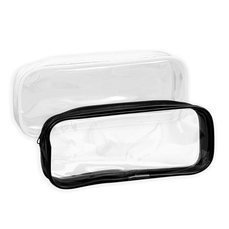 Sac à crayons transparent 2 pièces