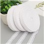 Satin Blanc Vintage Avec Bordure en Dentelle de Coton - 15 m de Bande Décorative de 2 cm - Ruban pour Couture Artisanale