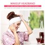 Bandeau de maquillage réglable en 3 pièces, nettoyant pour le visage, beauté, bandeau de spa, bandeau de yoga en éponge pour le 