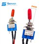 Senven 5pcs professionnelle mini commutateur à bascule avec pré-câblé, sur-arrêt à 2 positions 3 broches 3v / 5v / 12v / 220v /