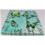 Vaisselle de fête d'anniversaire pour fille Motif fleurs et papillons Vert printanier 61 pièces comprend assiettes en carton, go