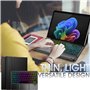Nanhent Rétroéclairé Clavier Coque pour 13 Pouces Microsoft Surface Pro 11/Pro 10/Pro 9 Tablette, Smart Touchpad, AZERTY Françai