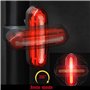 Feu arrière de vélo, 2 Pack Eclairage Arrière Vélo Rechargeable USB, Ultra Lumineux 120lm Avertissement LED de Sécurité 6 Modes 