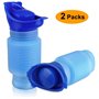 2 pièces Urinoir portable d'urgence Urinoirs rétractables hommes et femelles Bouteille d'urine adulte Pot de voyage pour urgence