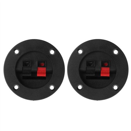 Xuniu 2 Pièces Terminal Rond Coupe Connecteur Pièces Express Spring Clip Double Reliure Post Vis Fil Or De Voiture Subwoofer Hau