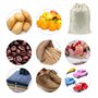 DUGYIRS 5 Pièces Sac en Coton avec Cordon de Serrage 30cm x 40cm,Sacs de Rangement en Mousseline pour Organisation, Shopping, En