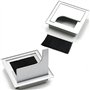2Pcs Passe Câbles Encastrables Couvercle Passe-câble carré 80 x 80 mm avec Joint Brosse Passe Cable pour Table de Bureau Organis