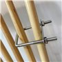4 Pcs Boulons en U Carrés Acier Inoxydable 304 M8 100 x 52 mm Carré en U Tube avec écrous, plaque de cadre pour Fixation des Tuy