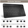 Nanhent Clavier Coque pour Samsung Galaxy Tab S10 FE 10.9" / S9 FE 10.9" / Tab S9 11", AZERTY Français Amovible Bluetooth Clavie