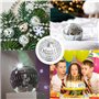 Snowtain Boule À Facettes 3cm Argent Boule à Facettes Disco Miroir Boule pour la Décoration de Noël Vacances Fête Décoration(12 