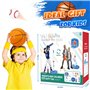 Erixazs Panier Basket Enfant & T Boule Ensemble,Panier de Basket à Hauteur Réglable pour Intérieur Extérieur,Tee Ball Set Jouets