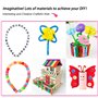 Kit de bricolage pour enfants - Lot de 1500 pièces - Accessoires de bricolage créatifs - Pompons à paillettes, scrapbooking, plu