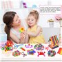 Kit de bricolage pour enfants - Lot de 1500 pièces - Accessoires de bricolage créatifs - Pompons à paillettes, scrapbooking, plu