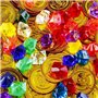 PIQIUQIU 50 pièces de pièces de Pirate, 100 pièces de Pierres précieuses de Pirate pour Enfants, pièces d'or de Pirate pour Enfa