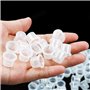 PIQIUQIU Lot de 100 capsules de tatouage - En plastique - Taille moyenne - 13 mm