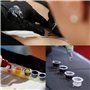 PIQIUQIU Lot de 100 capsules de tatouage - En plastique - Taille moyenne - 13 mm