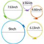 5 tailles - Cerceau à broder en plastique coloré - Kit de cerceau à broder rond - En plastique - Cercle - Pour le bricolage, la 