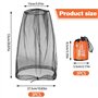 Riisoyu 3 Pièces Tête de Moustique Net, Filet de Tête Anti-moustiques avec Sac de Transport Filet de Protection Contre Les moust